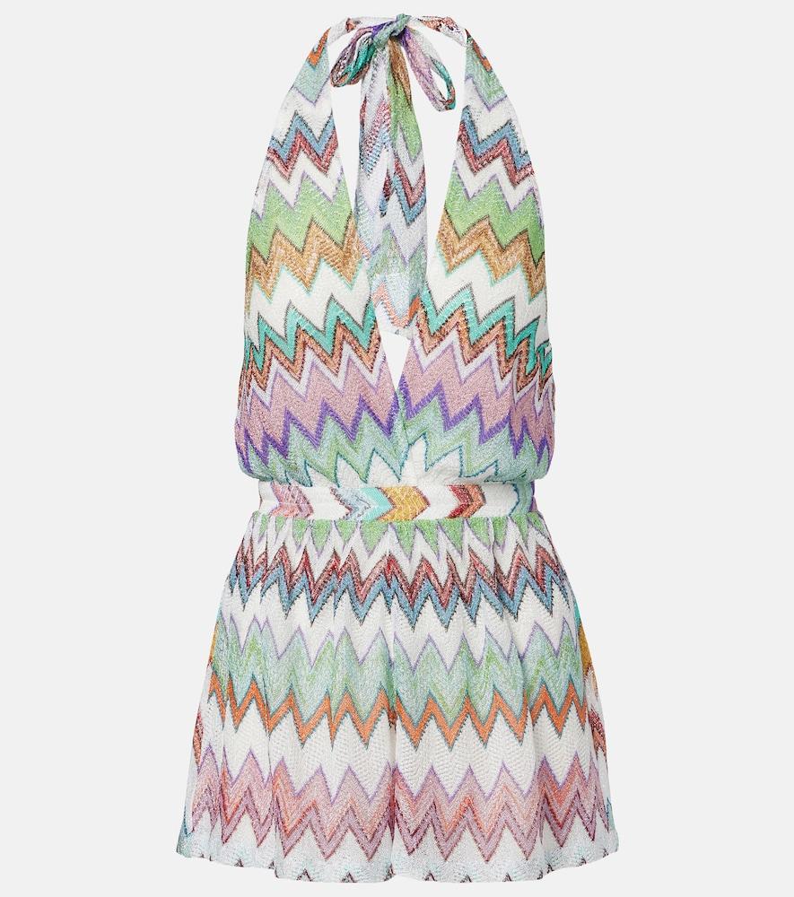 missoni zigzag lamé romper