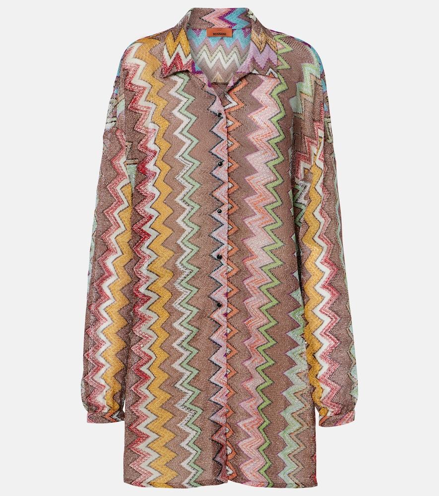 missoni zigzag lamé shirt