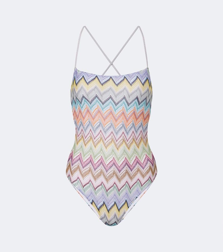 missoni zigzag lamé swimsuit