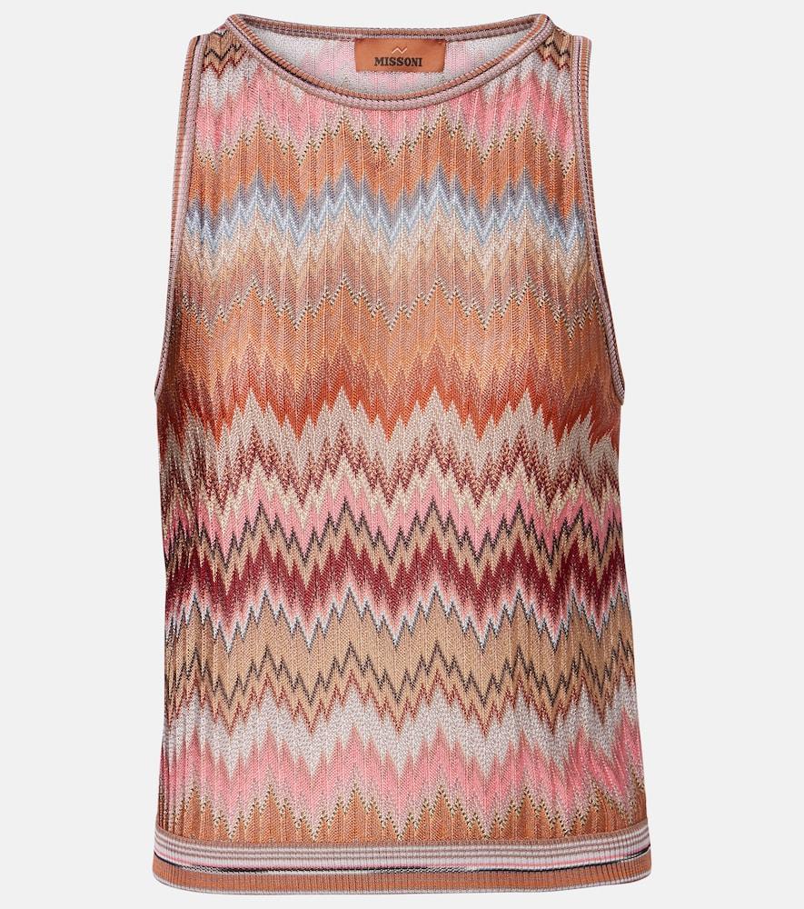 missoni zigzag lamé tank top