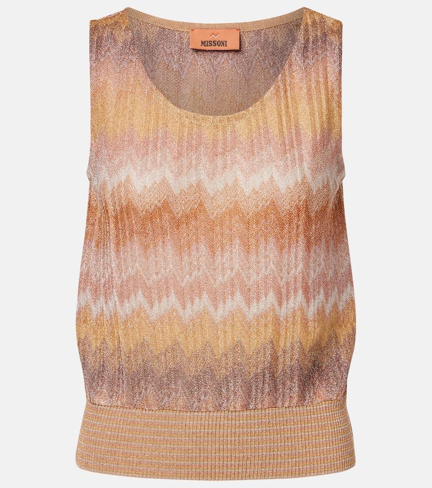 missoni zigzag lamé top