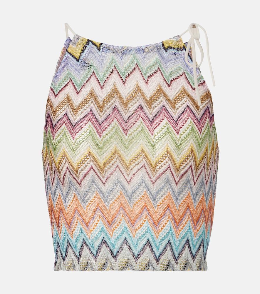 missoni zigzag lamé top