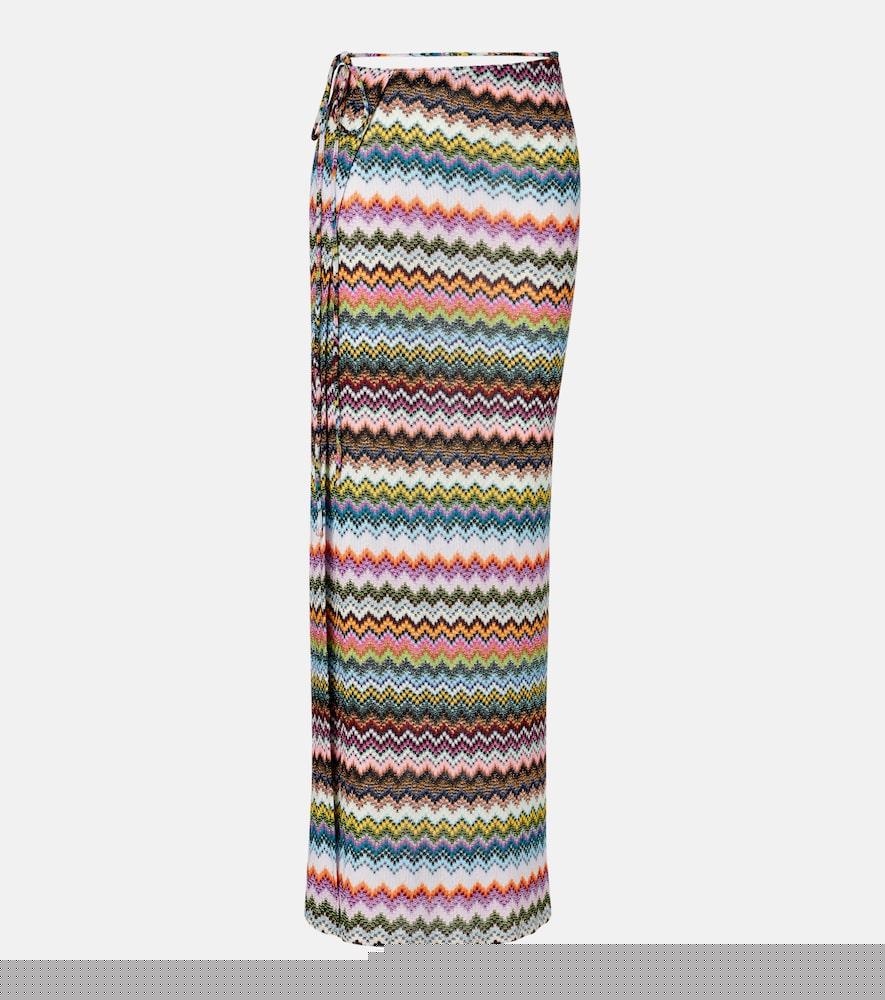 missoni zigzag lamé wrap skirt