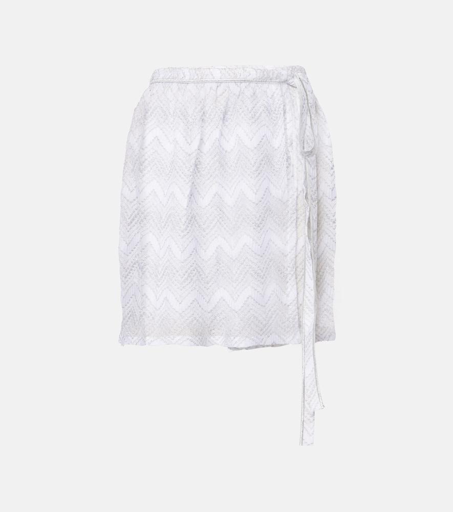missoni zigzag lamé wrap skirt
