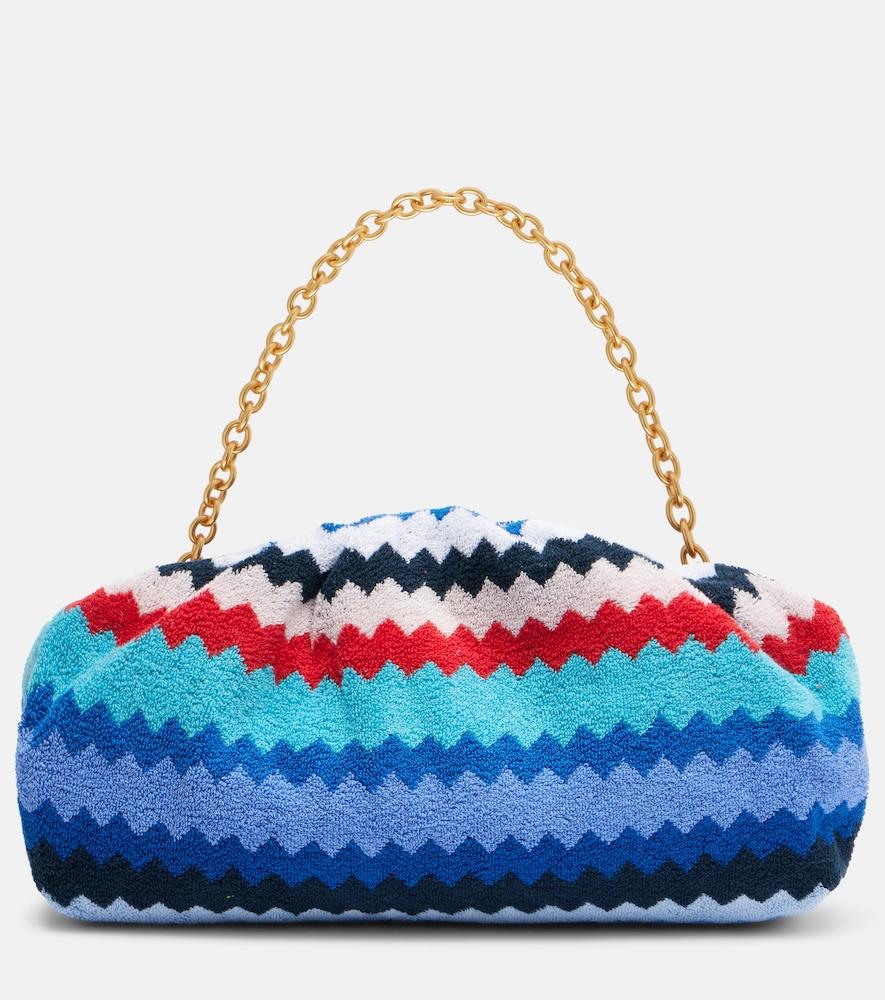 missoni zigzag large terry clutch