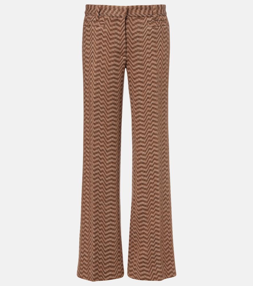 missoni zigzag low-rise bootcut pants