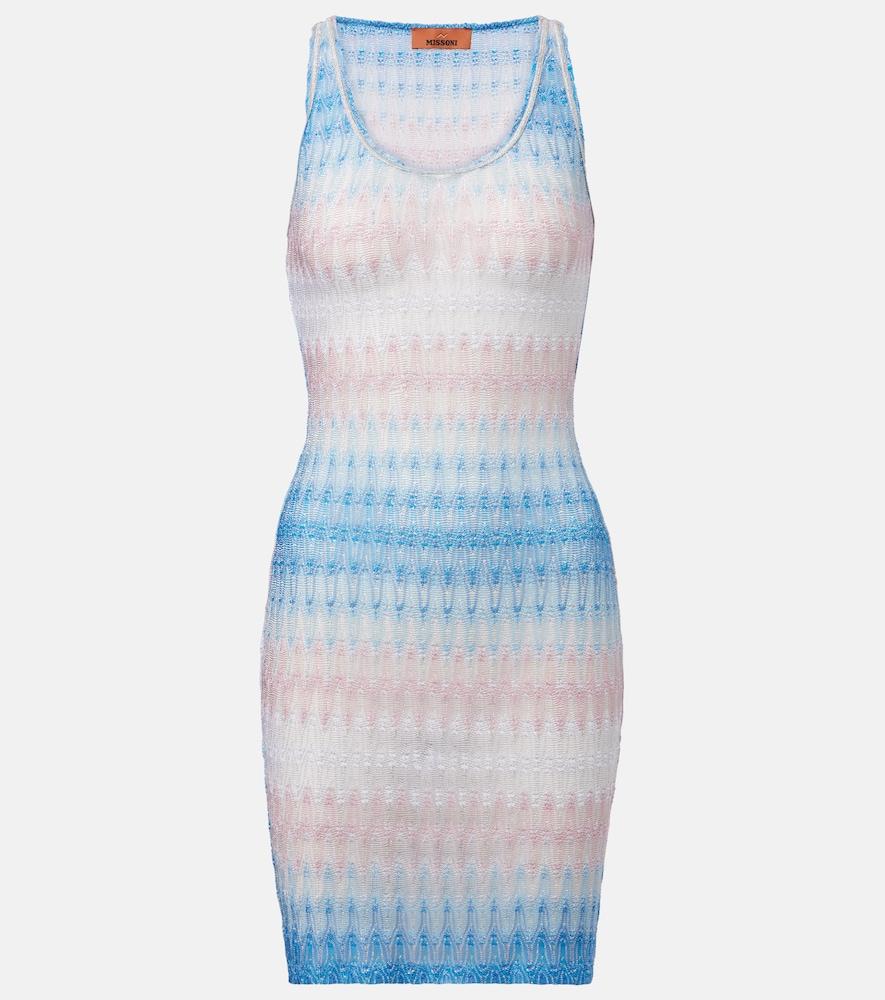 missoni zigzag ombré lamé minidress