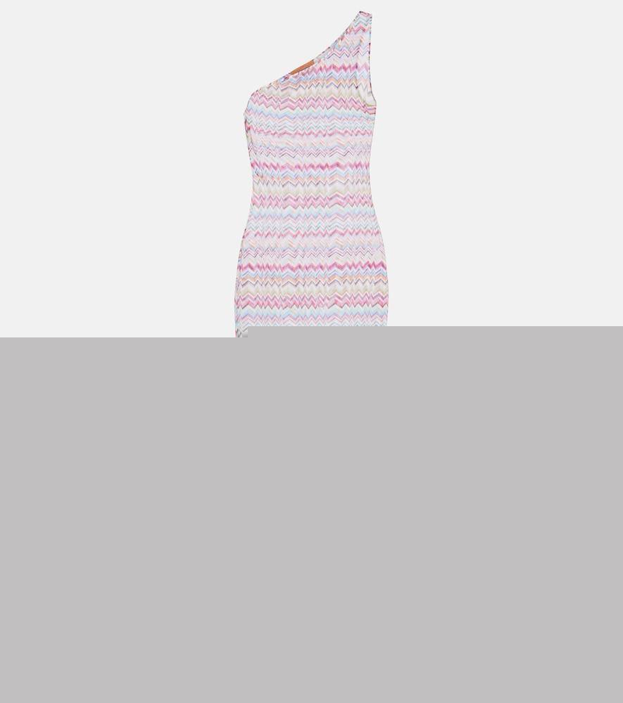 missoni zigzag one-shoulder maxi dress