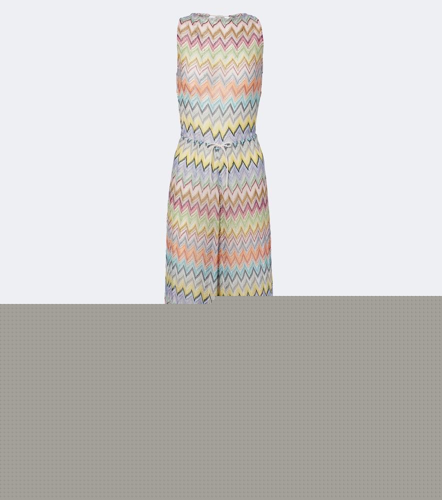 missoni zigzag open-back lamé jumpsuit