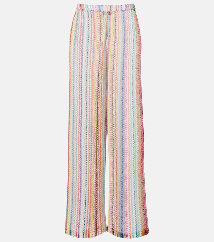 missoni zigzag palazzo pants