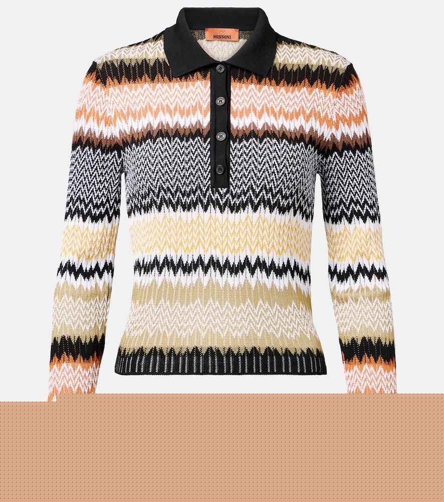 missoni zigzag polo sweater