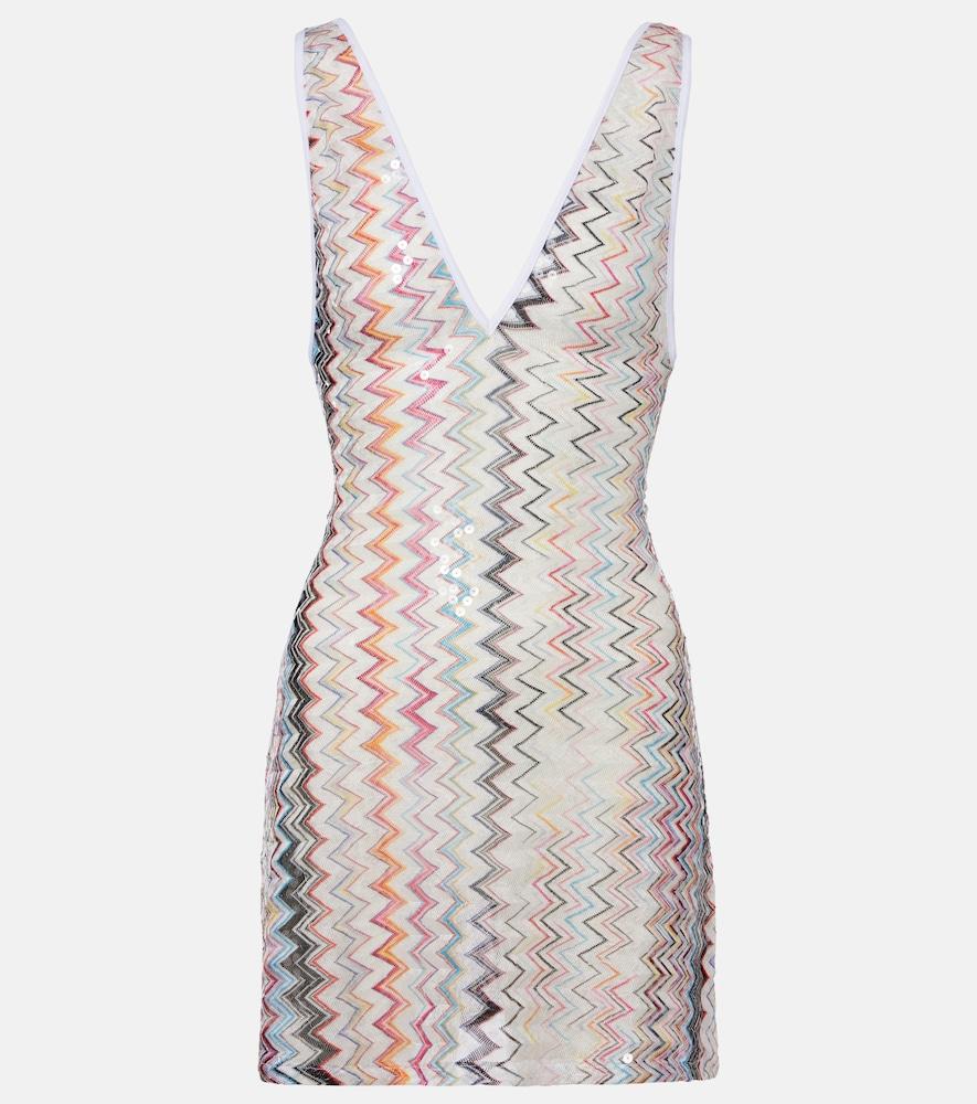 missoni zigzag sequined beach cover-up