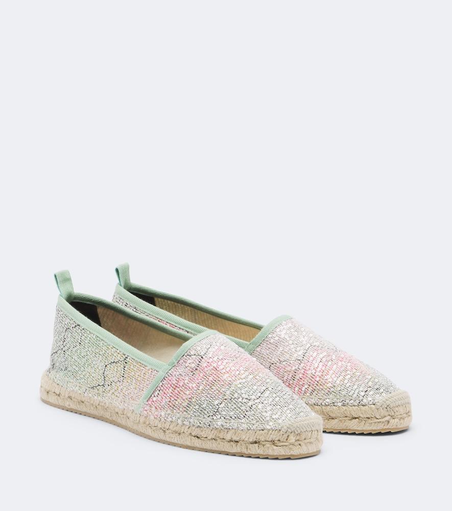 missoni zigzag sequined espadrilles
