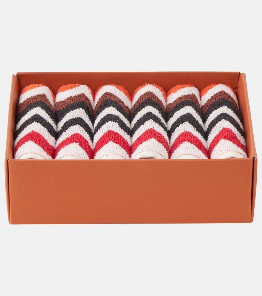 missoni zigzag set of 6 cotton face towels