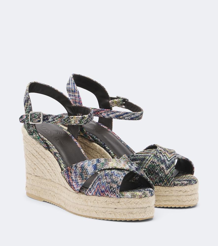missoni zigzag wedge sandals