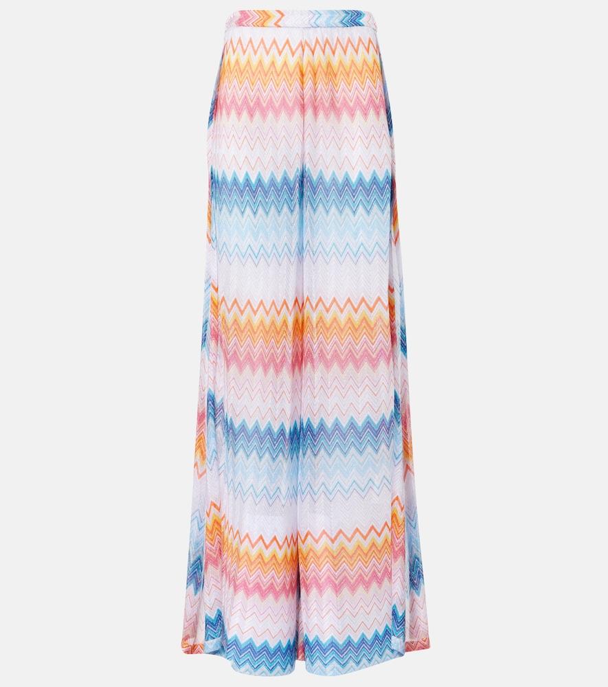 missoni zigzag wide-leg pants