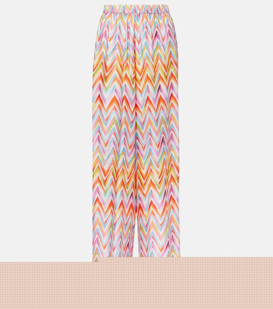 missoni zigzag wide-leg pants