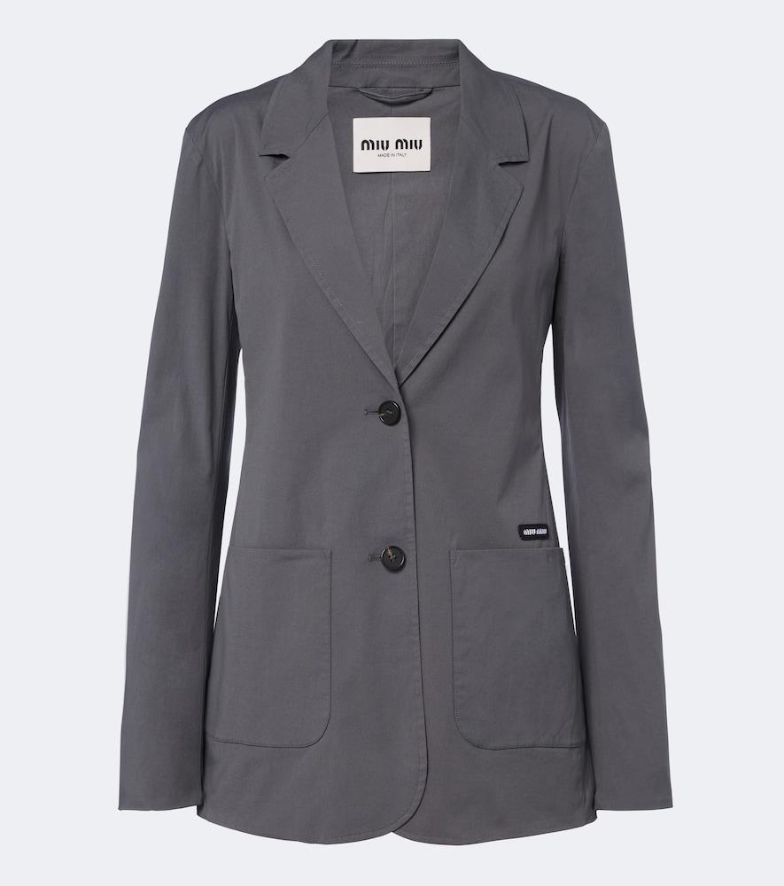 miu miu cotton-blend poplin jacket