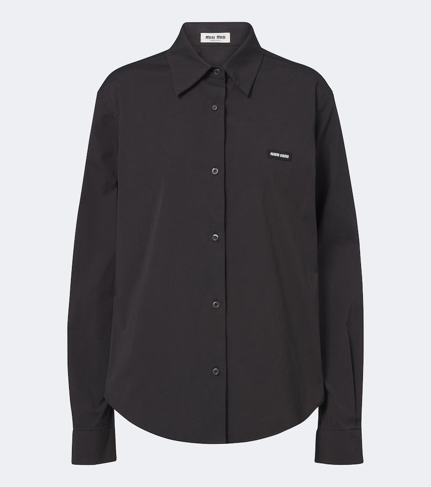 miu miu cotton-blend poplin shirt