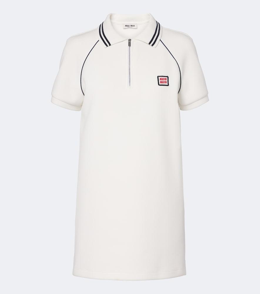miu miu cotton piqué polo dress