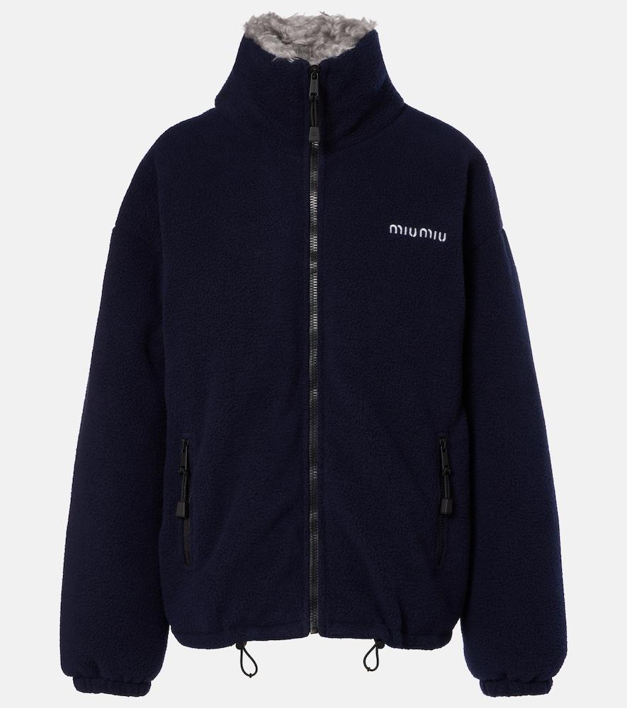 miu miu down-filled fleece jacket