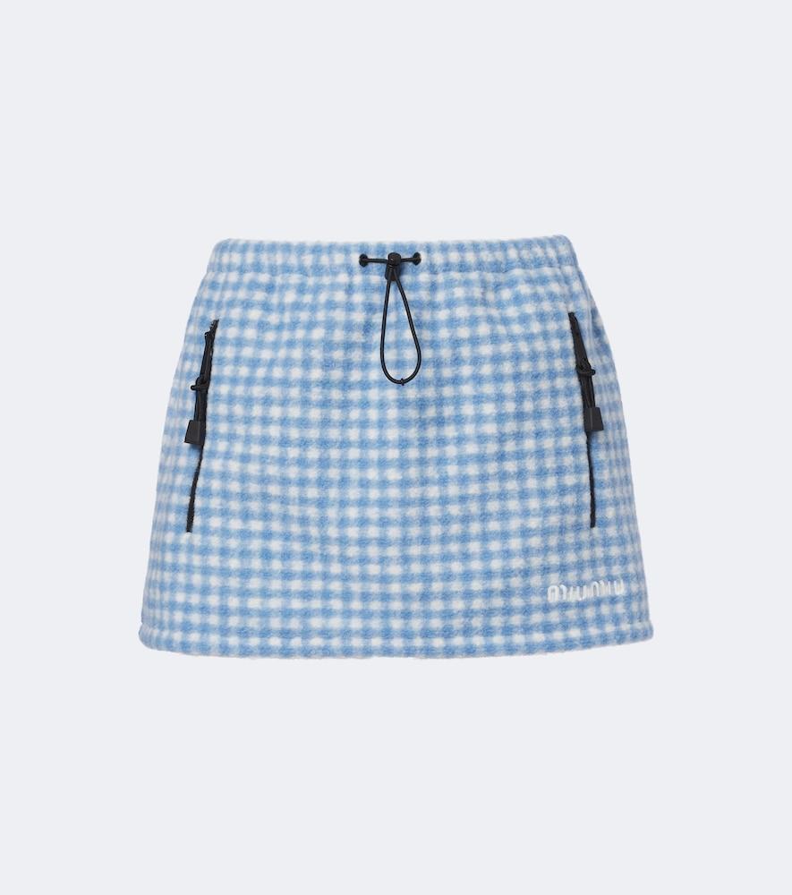 miu miu gingham miniskirt