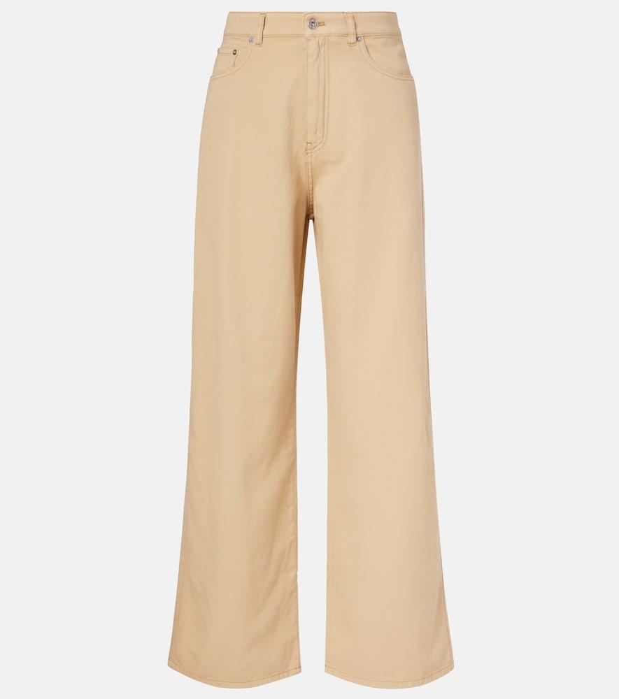 miu miu high-rise wide-leg jeans