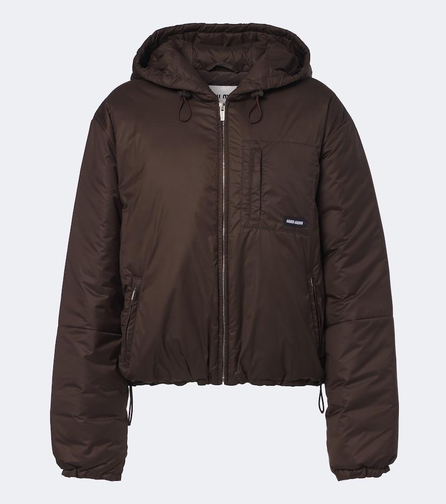 miu miu hooded puffer jacket