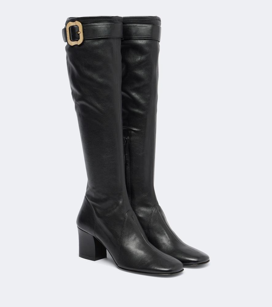 miu miu leather knee-high boots
