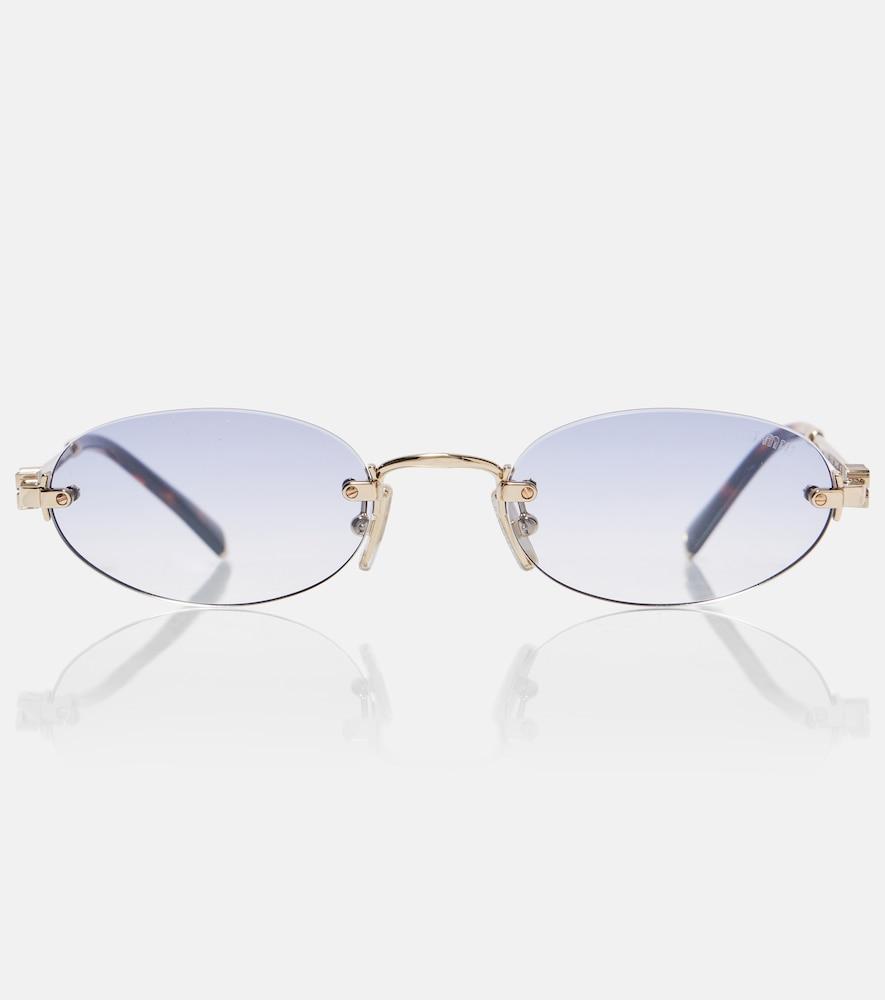 miu miu logo oval sunglasses