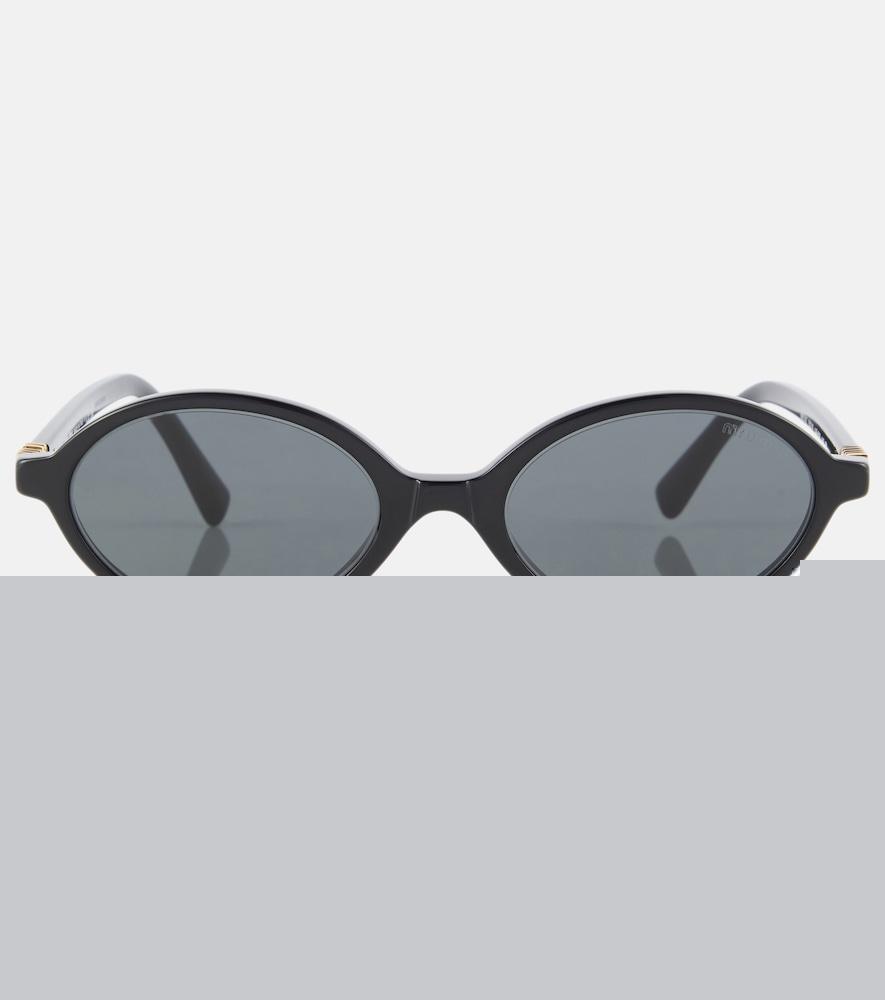 miu miu logo round sunglasses