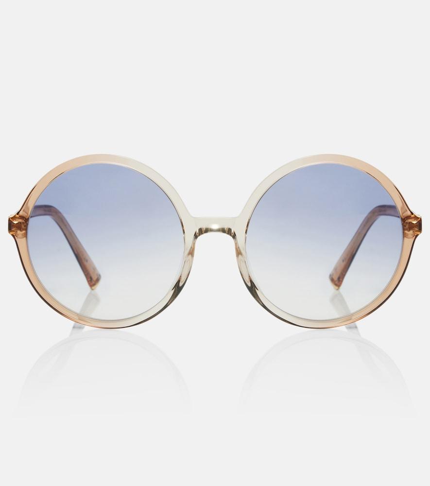 miu miu logo round sunglasses