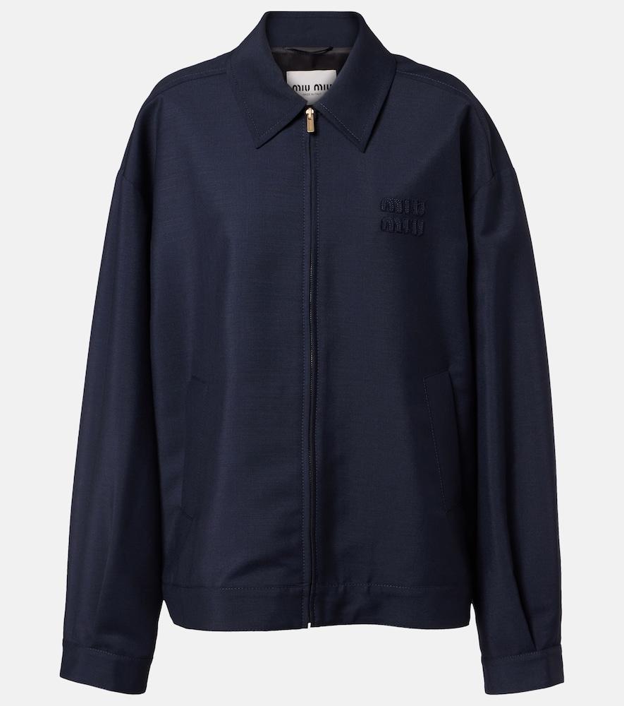 miu miu mohair and wool blouson jacket