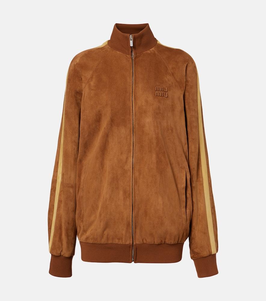 miu miu oversized suede jacket