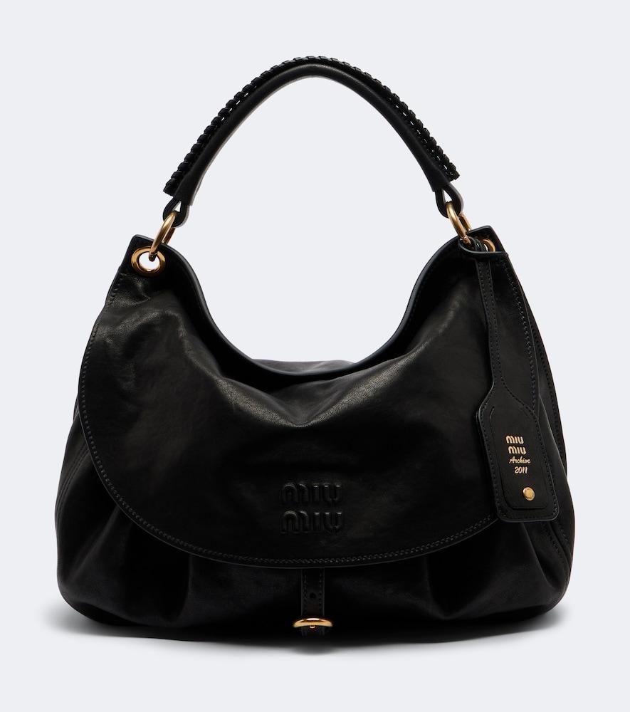 miu miu rendez‑vous leather top-handle bag
