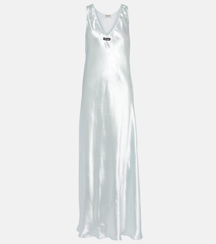 miu miu satin maxi dress