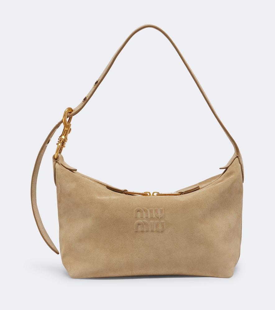 miu miu spirit suede shoulder bag