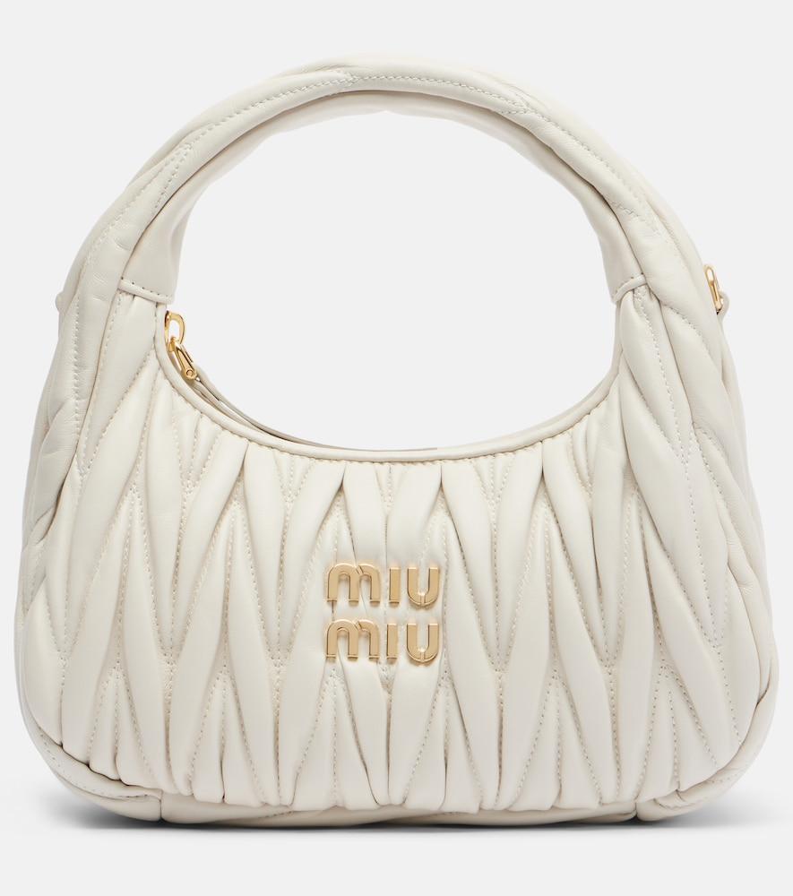 miu miu wander small leather top-handle bag