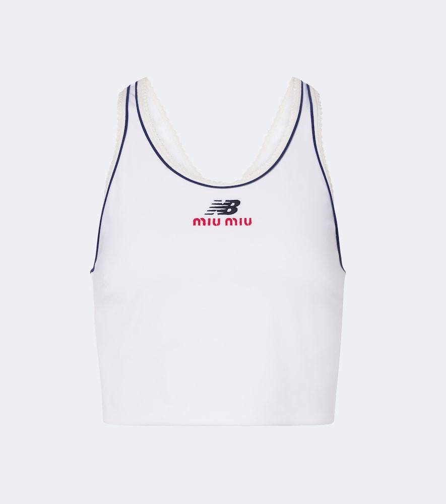 miu miu x new balance jersey crop top