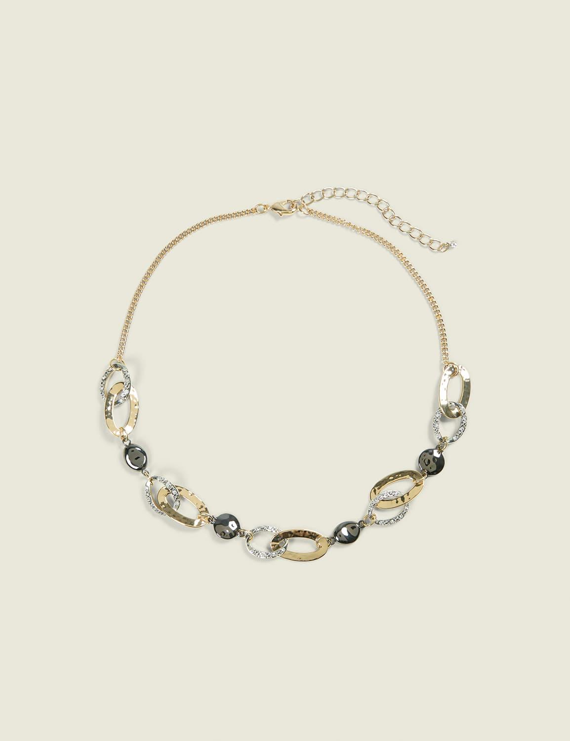mixed metal chain necklace