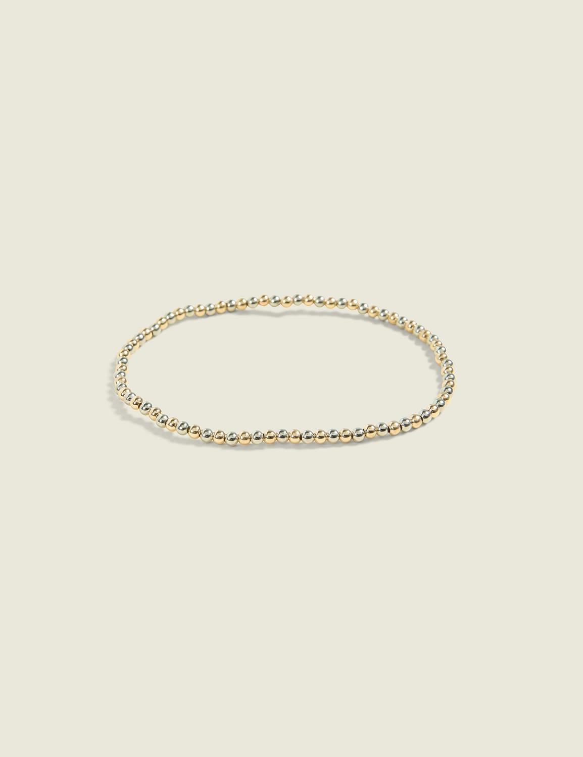 mixed metal stretch bracelet