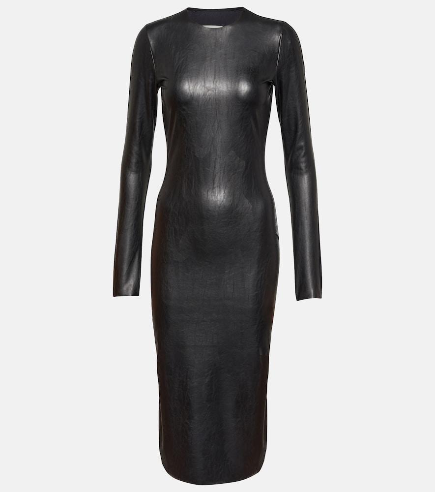 mm6 maison margiela jersey midi dress