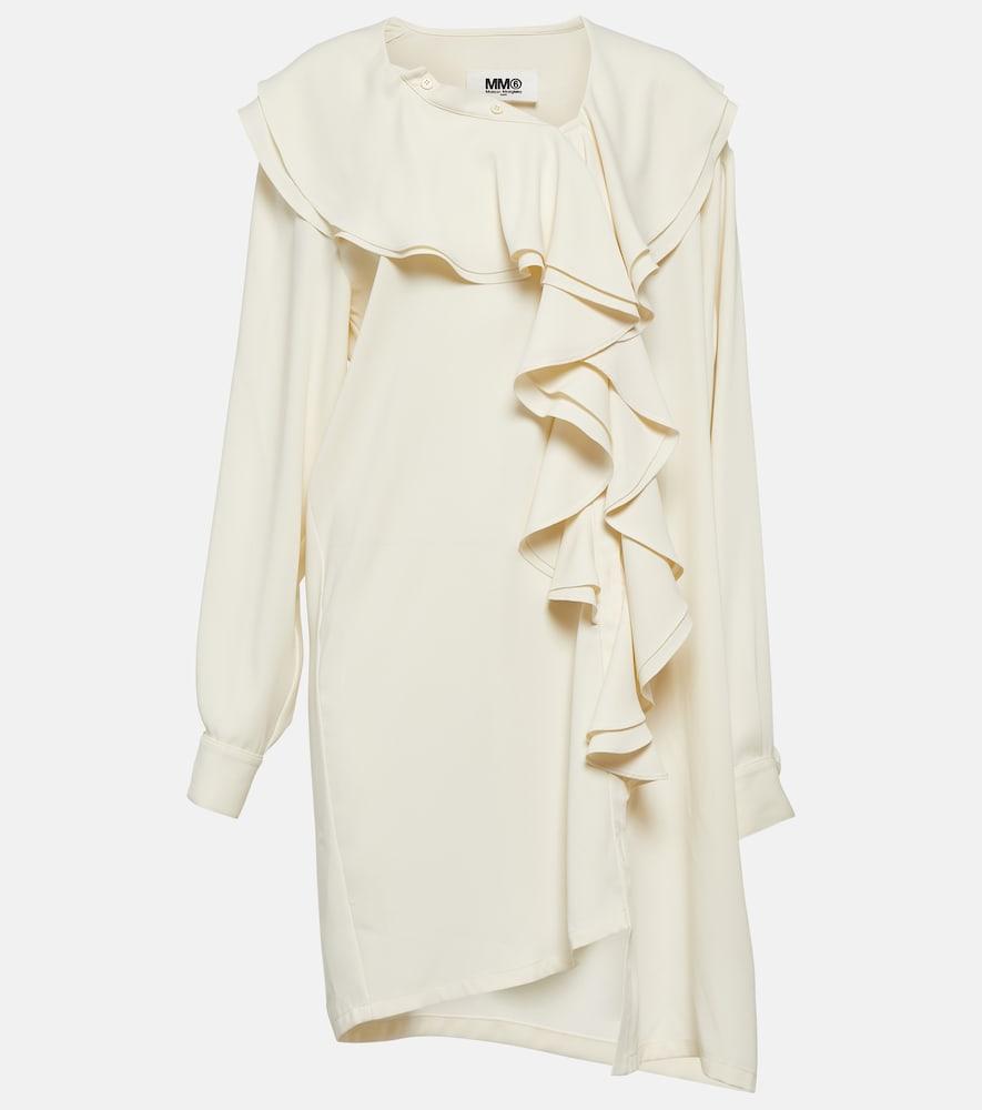 mm6 maison margiela ruffle-trimmed minidress