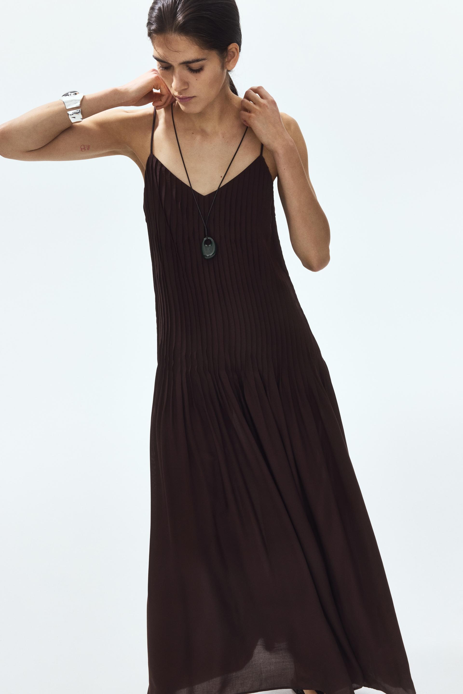 modal dress with pintucks
