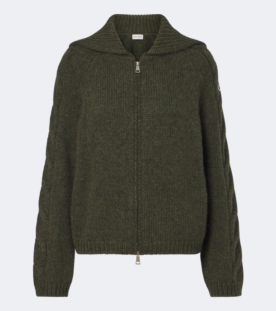 moncler alpaca and wool-blend cardigan