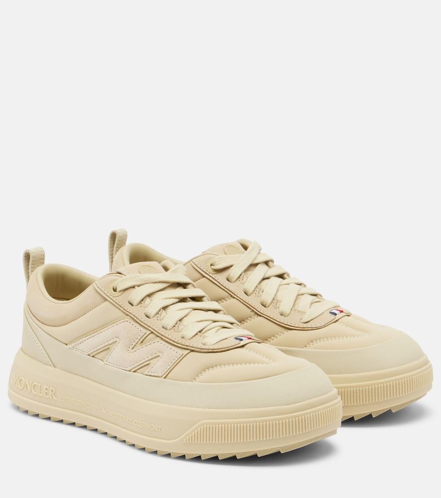 moncler altive leather-trimmed sneakers