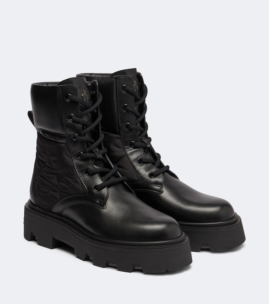 moncler aurea leather ankle boots
