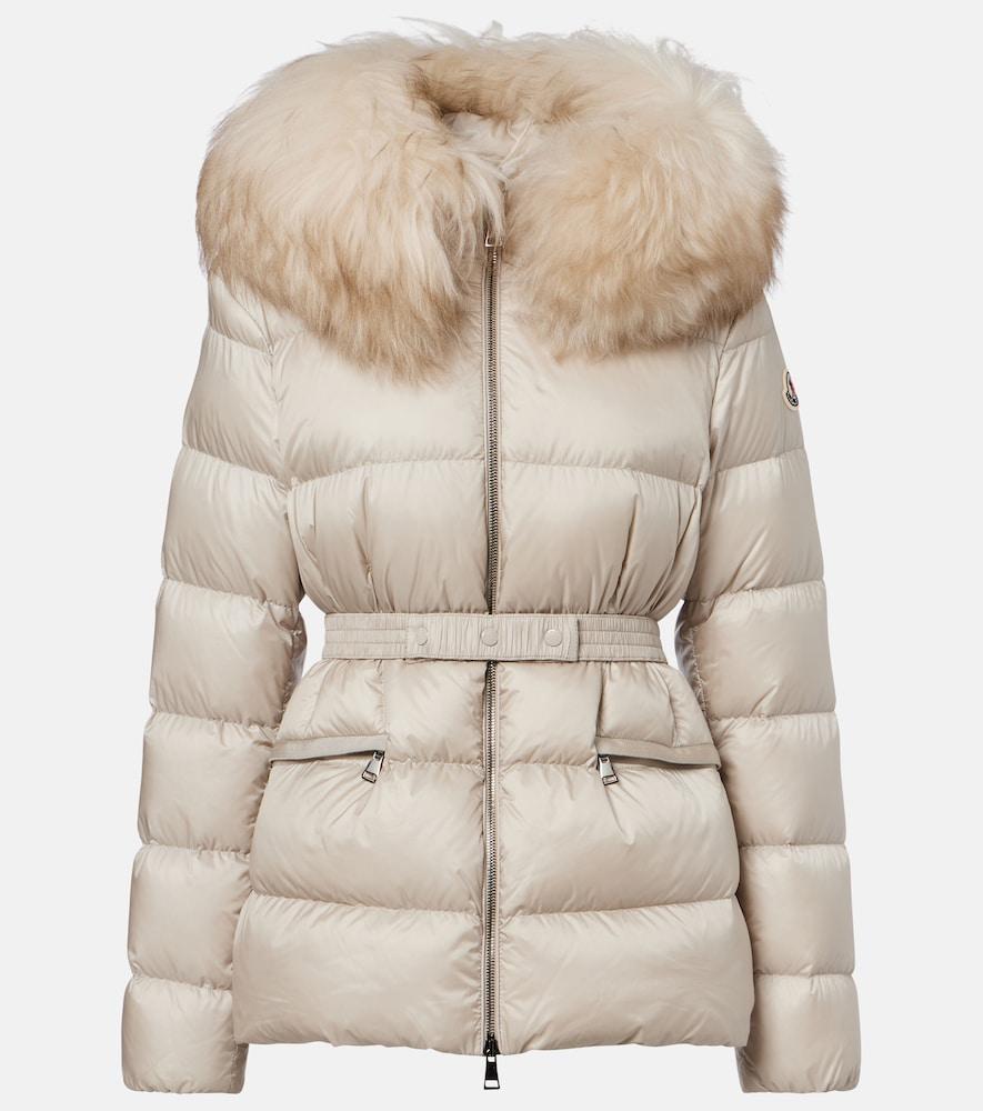 moncler boed shearling-trimmed down jacket