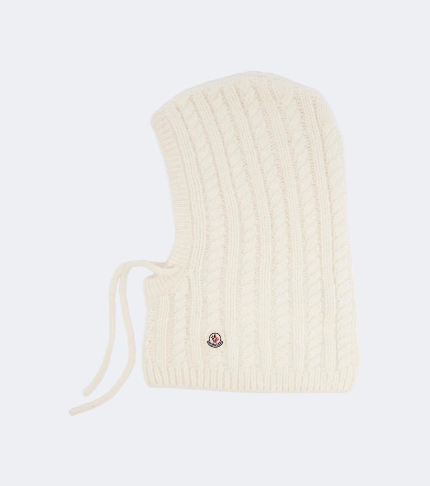 moncler cable-knit alpaca and wool-blend balaclava