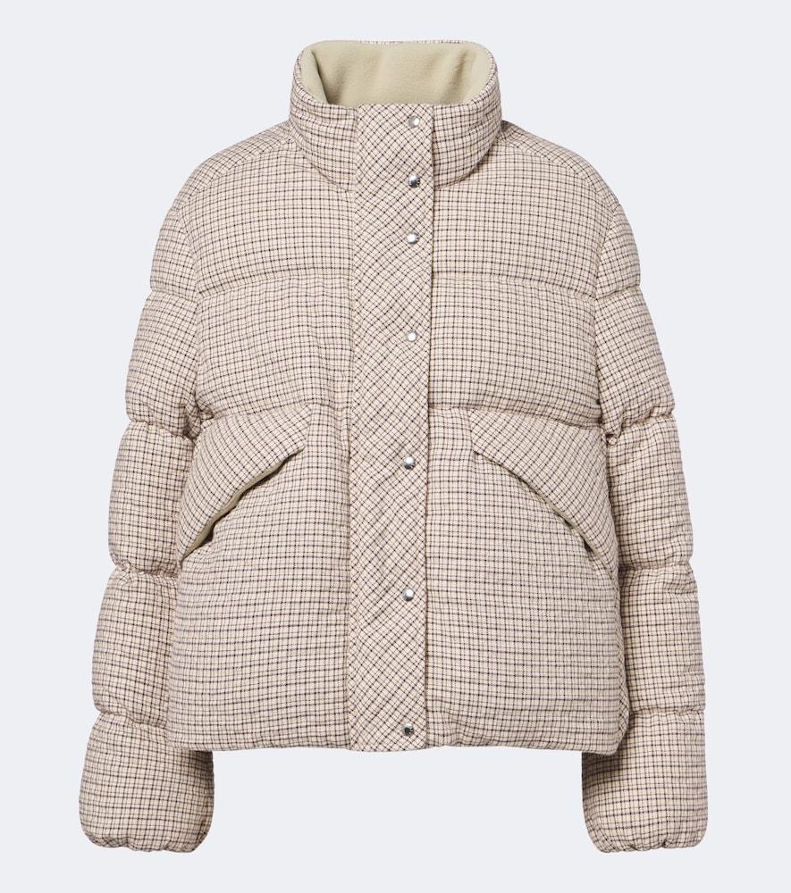 moncler cloante checked down jacket